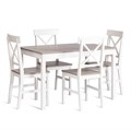 Обеденный комплект Хадсон (стол + 4 стула)/ Hudson Dining Set (mod.0104) МДФ/тополь/меламин, стол: 118х74х73 см, стул: 42,5x46,5x93,5 см, white (белый) / grey (серый) TETCHAIR-21336 - фото 50214