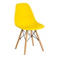 Стул CINDY (EAMES) (mod. 001) дерево бук/металл/сиденье пластик, 51x46x82см, желтый/yellow TETCHAIR-10700 - фото 50296