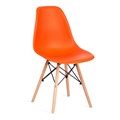 Стул CINDY (EAMES) (mod. 001) дерево бук/металл/сиденье пластик, 51x46x82см, оранжевый/orange TETCHAIR-11464 - фото 50305