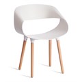 Стул QXX (mod. C1058-1) пластик/дерево, 60 х 53 х 81 см, White (Белый) 70029/ натуральный TETCHAIR-21245 - фото 50839