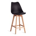 Стул барный TULIP BAR (mod. C1014H-1) пластик/дерево, 42 х 47,5 х 104 см, Black (Черный) 3010/ натуральный TETCHAIR-21241 - фото 51010