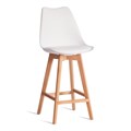 Стул барный TULIP BAR (mod. C1014H-1) пластик/дерево, 42 х 47,5 х 104 см, White (Белый) 70029/ натуральный TETCHAIR-21243 - фото 51029