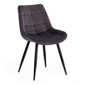Стул ABRUZZO ( mod. 8060 ) металл/велюр, 54 х 62 х 83 см, серый (HLR-21) / черный TETCHAIR-15556 - фото 51451
