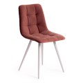 Стул CHILLY (mod. 7095-1) ткань/металл, 45x53х88 см, высота до сиденья 50 см, коралловый barkhat 15 /белый TETCHAIR-17239 - фото 51493