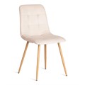 Стул CHILLY (mod. 7094-1) вельвет/металл, 44,5х52,5х86 см, beige (бежевый) HLR2 / натуральный TETCHAIR-20420 - фото 51852