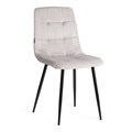 Стул CHILLY (mod. JSC-220) Велюр/металл , 44,5х52,5х88 см, Light grey (светло-серый) HLR14 / черный TETCHAIR-21497 - фото 52224