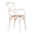 Стул с подлокотниками CROSS (mod.CB2008) дерево вяз, 91х55х52см, Белый (butter white) TETCHAIR-12375 - фото 52967