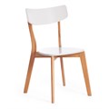 Стул Claire дерево гевея, МДФ, 48 x 49,5 x 81,5 x SH44см, White (Белый) / Natural (натуральный) TETCHAIR-15113 - фото 53137