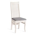 Стул DOLCE мягкое сидение бук, 40х46х100см, ivory white, велюр Tenerife Ultimate grey TETCHAIR-20673 - фото 53338