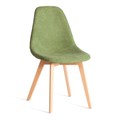 Стул CINDY SOFT (mod. C1021F1-1) фактурный велюр/дерево бук, 55 х 48 х 83 см, Зеленый LY1701-7 / натуральный TETCHAIR-21236 - фото 53358