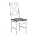 Стул CROSSMAN NEW, Многослойный березовый шпон, 41х40х100 см, white/велюр темно-серый TETCHAIR-21626 - фото 53410