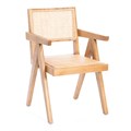 Кресло LOKI дерево вяз/ротанг, Груша (№3), 50х50х84 см TETCHAIR-24340 - фото 53501