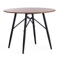 Стол RUSTO (mod. 283) МДФ/металл, D100 х 75 см, Black (Черный) / Walnut (Орех) 10 TETCHAIR-15520 - фото 53862