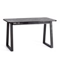 Стол MALTIDO ЛДСП/HPL/металл, 130 х 75+30 х 75 см, Гранит тёмный/чёрный TETCHAIR-20626 - фото 54014