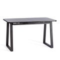 Стол MALTIDO ЛДСП/HPL/металл, 130 х 75+30 х 75 см, Мрамор чёрный/чёрный TETCHAIR-20627 - фото 54026