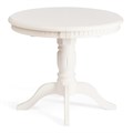 Стол STEFANO круглый бук, мдф, D90+30x77см, Ivory white TETCHAIR-20577 - фото 54492
