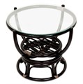 Столик журнальный со стеклом "BENOA" 5005 Antique brown (античный черно-коричневый) TETCHAIR-2633 - фото 54616