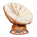 Кресло-качалка PAPASAN/ПАПАСАН w 23/01 B /с подушкой/ 115х78х104 см, Cognac (коньяк), ткань Старт TETCHAIR-5773 - фото 54660