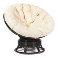 Кресло-качалка PAPASAN/ПАПАСАН w 23/01 B /с подушкой/ 115х78х104 см, Antique brown (античный черно-коричневый), ткань Старт TETCHAIR-7271 - фото 54735