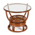 Столик журнальный со стеклом "BENOA" 5005 Pecan (коричневый) TETCHAIR-10886 - фото 54796