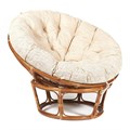 Кресло PAPASAN/ПАПАСАН 23/01 W  /с подушкой/ диаметр подушки 129 см, 115х101х104 см, Pecan (орех), ткань Старт TETCHAIR-10889 - фото 54806