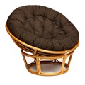 Кресло PAPASAN/ПАПАСАН 23/01 W  /с подушкой/ диаметр подушки 125 см, 115х101х104 см, Honey (мед), ткань Коричневый, 3М7-147 TETCHAIR-13732 - фото 54929