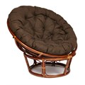 Кресло PAPASAN/ПАПАСАН 23/01 W  /с подушкой/ диаметр подушки 125 см, 115х101х104 см, Pecan (орех), ткань Коричневый, 3М7-147 TETCHAIR-13733 - фото 54934