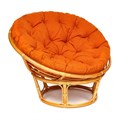 Кресло PAPASAN/ПАПАСАН 23/01 W  /с подушкой/ диаметр подушки 122 см, 115х101х104 см, Honey (мед), ткань Оранжевый, С 23 TETCHAIR-13736 - фото 54965