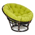 Кресло PAPASAN/ПАПАСАН 23/01 W  /с подушкой/ диаметр подушки 125 см, 115х101х104 см, Antique brown (античный черно-коричневый), флок Олива, 23 TETCHAIR-13738 - фото 54977