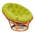 Кресло PAPASAN/ПАПАСАН 23/01 W  /с подушкой/ диаметр подушки 125 см, 115х101х104 см, Cognac (коньяк), флок Олива, 23 TETCHAIR-13739 - фото 54986