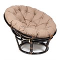 Кресло PAPASAN/ПАПАСАН 23/01 W  /с подушкой/ 115х101х104 см, Antique brown (античный черно-коричневый), экошерсть Коричневый, 1811-5 TETCHAIR-13742 - фото 55010