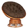 Кресло-качалка PAPASAN/ПАПАСАН w 23/01 B /с подушкой/ 115х78х104 см, Cognac (коньяк), ткань Коричневый, 3М7-147 TETCHAIR-13747 - фото 55047