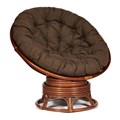 Кресло-качалка PAPASAN/ПАПАСАН w 23/01 B /с подушкой/ 115х78х104 см, Pecan (орех), ткань Коричневый, 3М7-147 TETCHAIR-13749 - фото 55065