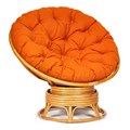 Кресло-качалка PAPASAN/ПАПАСАН w 23/01 B /с подушкой/ 115х78х104 см, Honey (мед), ткань Оранжевый, С 23 TETCHAIR-13752 - фото 55089