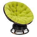 Кресло-качалка PAPASAN/ПАПАСАН w 23/01 B /с подушкой/ 115х78х104 см, Antique brown (античный черно-коричневый), флок Олива, 23 TETCHAIR-13754 - фото 55105
