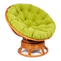 Кресло-качалка PAPASAN/ПАПАСАН w 23/01 B /с подушкой/ 115х78х104 см, Cognac (коньяк), флок Олива, 23 TETCHAIR-13755 - фото 55115