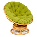 Кресло-качалка PAPASAN/ПАПАСАН w 23/01 B /с подушкой/ 115х78х104 см, Honey (мед), флок Олива, 23 TETCHAIR-13756 - фото 55127