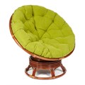 Кресло-качалка PAPASAN/ПАПАСАН w 23/01 B /с подушкой/ 115х78х104 см, Pecan (орех), флок Олива, 23 TETCHAIR-13757 - фото 55136