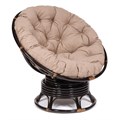 Кресло-качалка PAPASAN/ПАПАСАН w 23/01 B /с подушкой/ 115х78х104 см, Antique brown (античный черно-коричневый), экошерсть Коричневый, 1811-5 TETCHAIR-13758 - фото 55148