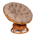 Кресло-качалка PAPASAN/ПАПАСАН w 23/01 B /с подушкой/ 115х78х104 см, Cognac (коньяк), экошерсть Коричневый, 1811-5 TETCHAIR-13759 - фото 55155