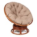 Кресло-качалка PAPASAN/ПАПАСАН w 23/01 B /с подушкой/ 115х78х104 см, Pecan (орех), экошерсть Коричневый, 1811-5 TETCHAIR-13761 - фото 55174