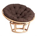 Кресло PAPASAN ECO/ПАПАСАН ЭКО P115-1/SP STD /c подушкой, ремешками/ диаметр подушки 125 см, 115x101x92 см, Natural (натуральный), ткань Коричневый, 3М7-147 TETCHAIR-13763 - фото 55175