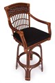 Барный стул Andrea Pecan Washed (античн. орех), Ткань рубчик, цвет кремовый TETCHAIR-8415 - фото 55645
