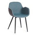 Кресло VALENTINO (mod. PC45-2) / 1 шт. в упаковке металл/экокожа/ткань, 55 х 58 х 81 см, Turquoise (бирюзовый)/Grey (серый)/чёрный TETCHAIR-20398 - фото 56211